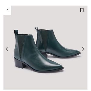 Miista leather olive green ankle boot